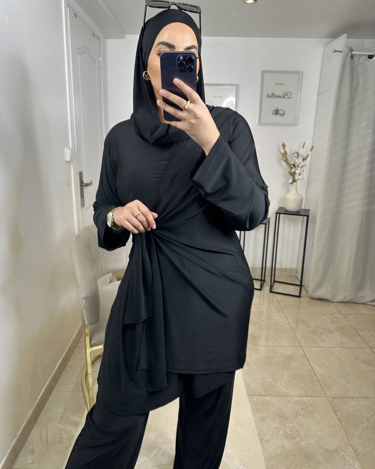 Burkini Hydrofuge Noir | Nouera™