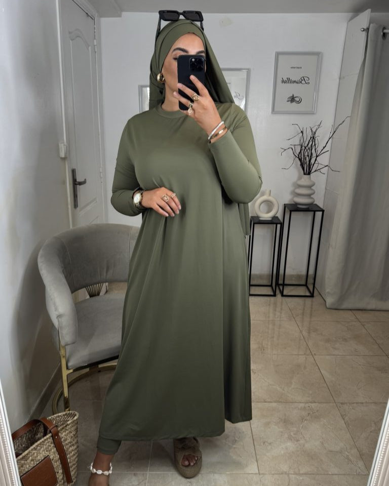 Burkini Long Hydrofuge Kaki | Nouera™