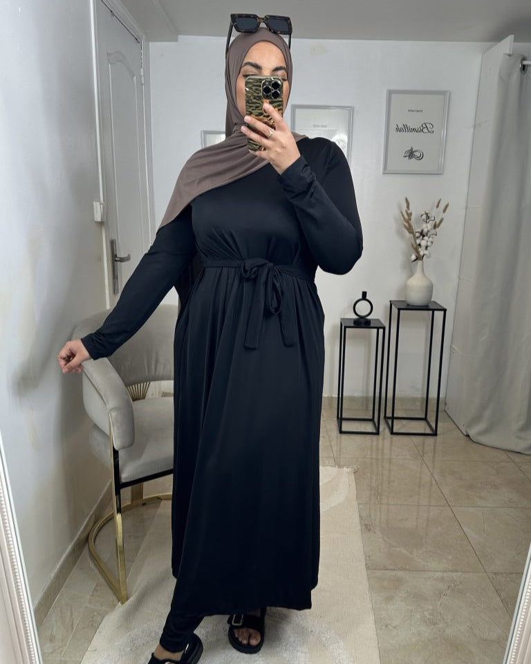 Burkini Long Hydrofuge Noir | Nouera™
