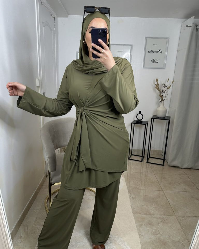 Burkini Hydrofuge Kaki | Nouera™