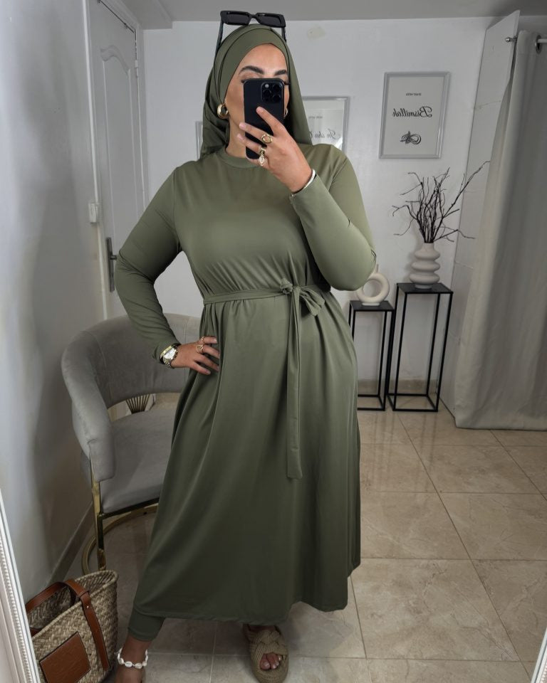 Burkini Long Hydrofuge Kaki | Nouera™