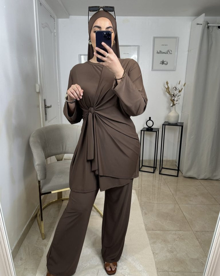 Burkini Hydrofuge Marron | Nouera™