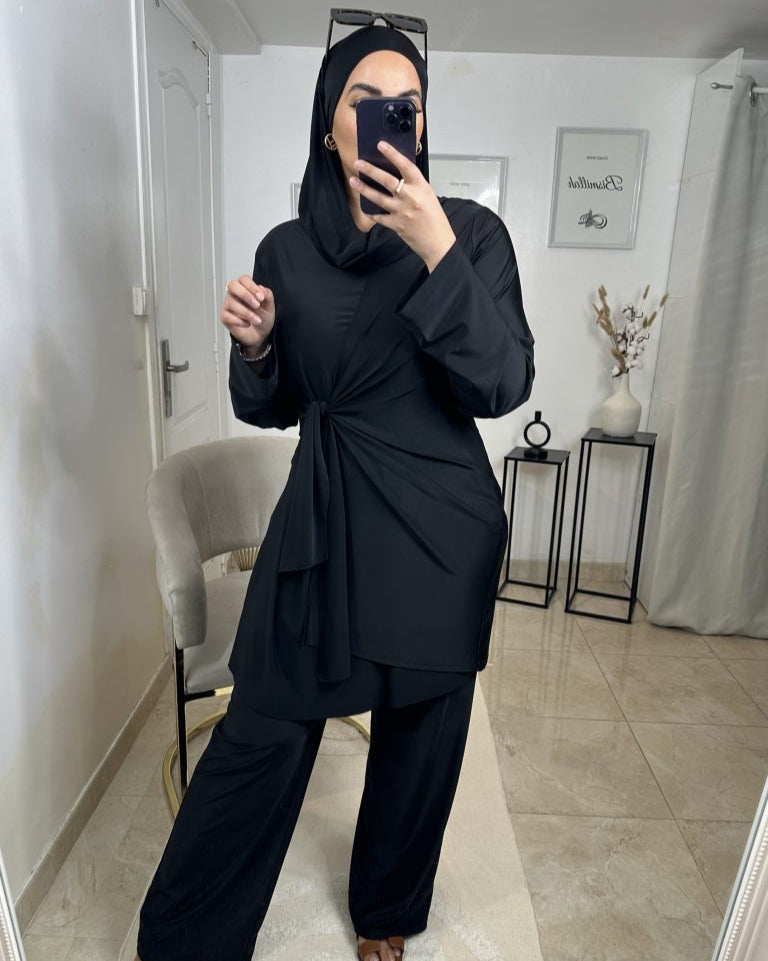 Burkini Hydrofuge Noir | Nouera™