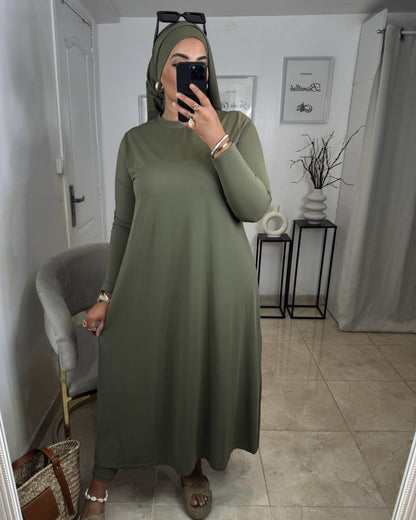Burkini Long Hydrofuge Kaki | Nouera™