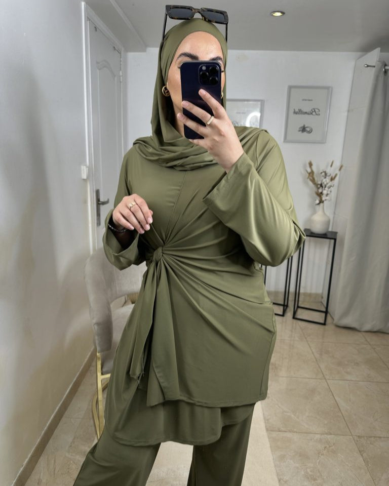 Burkini Hydrofuge Kaki | Nouera™