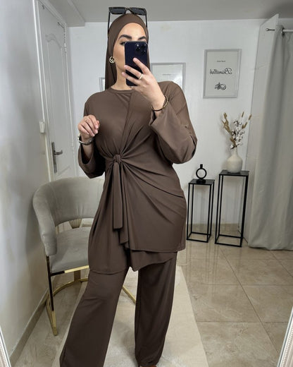 Burkini Hydrofuge Marron | Nouera™