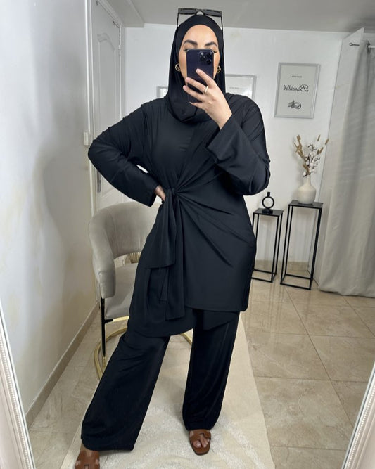 Burkini Hydrofuge Noir | Nouera™